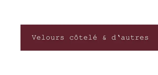 Velours côtelé